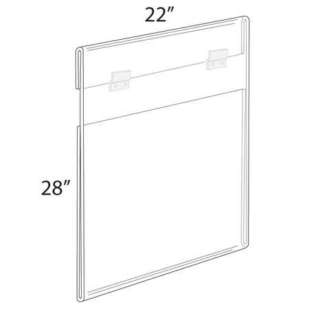 AZAR DISPLAYS 22"W x 28"H Wall Mounted Poster Frame. Mounting Hardware Included. 182728